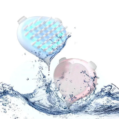 VibraGlow Double Headed Massage and LED Facial Cleansing Brush
