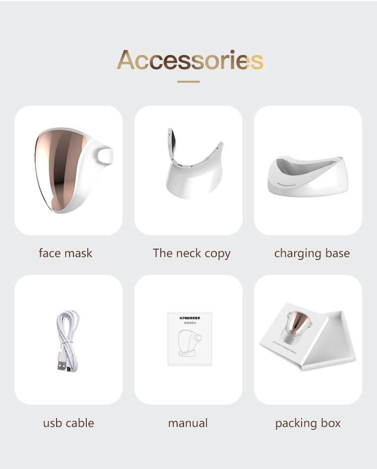 DERMAGLO PRO 3 Color LED Skin Rejuvenation Mask