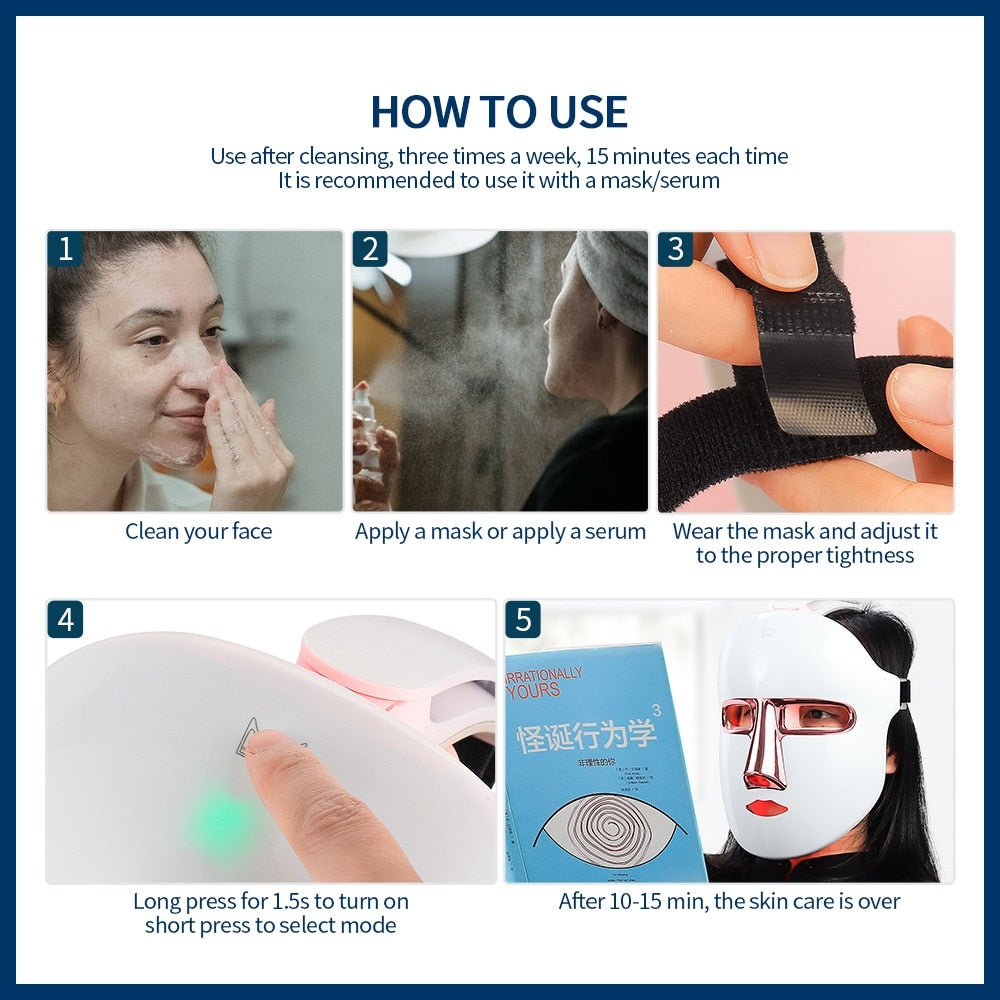 GLOWMAX SPA 270 Wireless 7 Color LED Mask