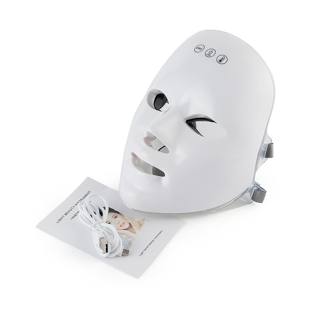 GLOPRO PLUS 7 Color Wireless LED/EMS/Heated Beauty Face Mask