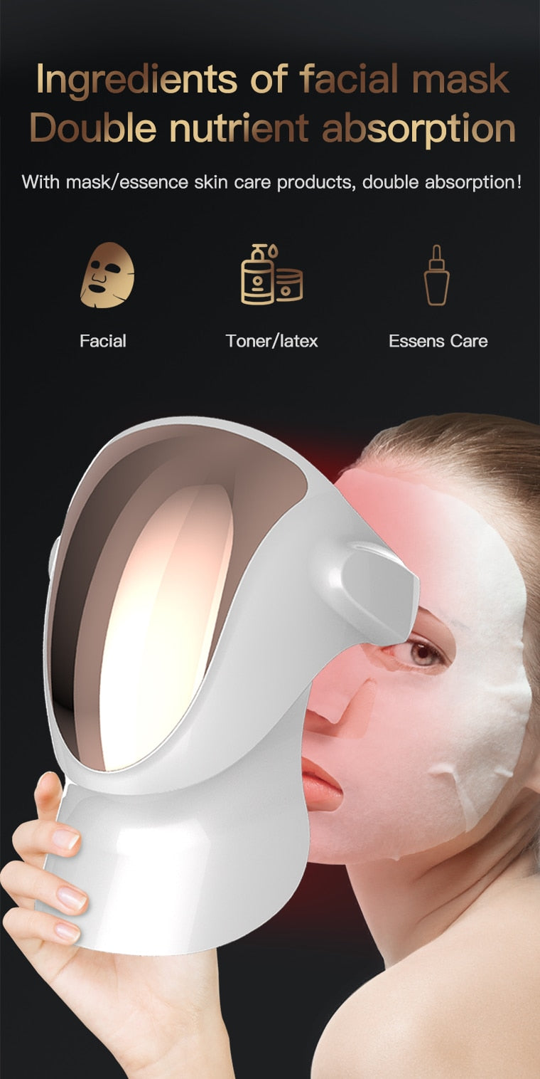 DERMAGLO PRO 3 Color LED Skin Rejuvenation Mask