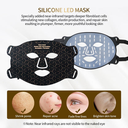 FLEXGLOW PRO Soft Silicone 4 Color/NIR LED Spa Mask