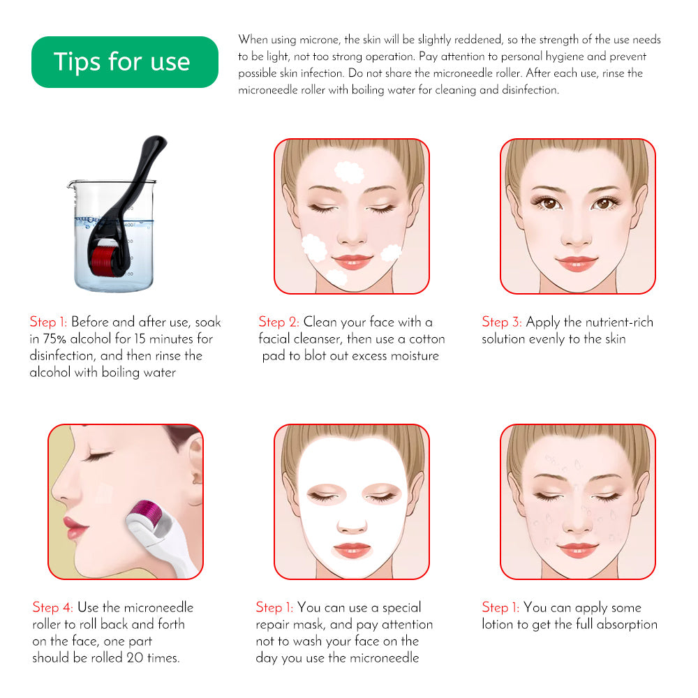 FACEGLOW Titanium Microneedle Derma Roller
