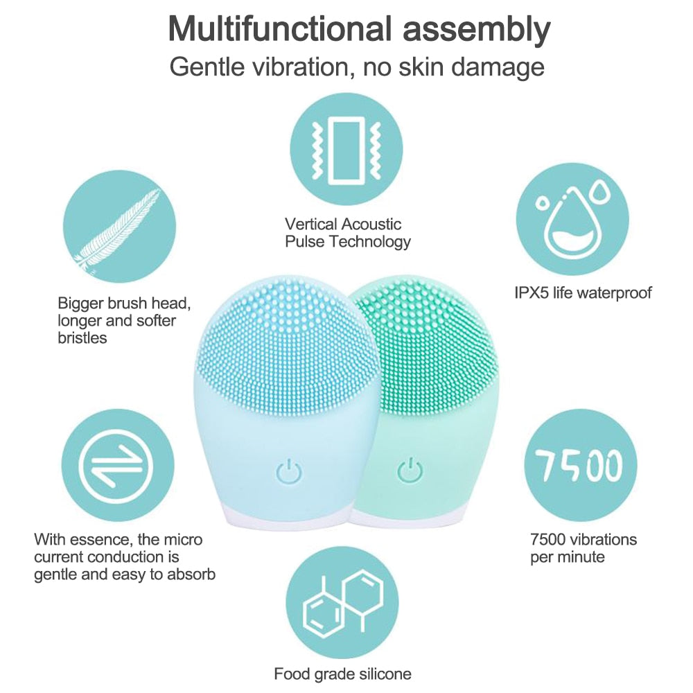 GLOWY Silicone Facial Cleansing Brush