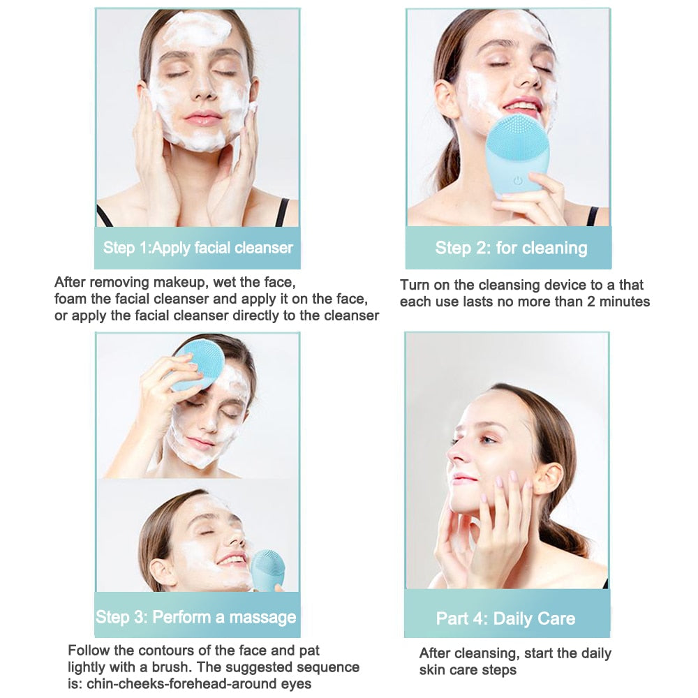 GLOWY Silicone Facial Cleansing Brush