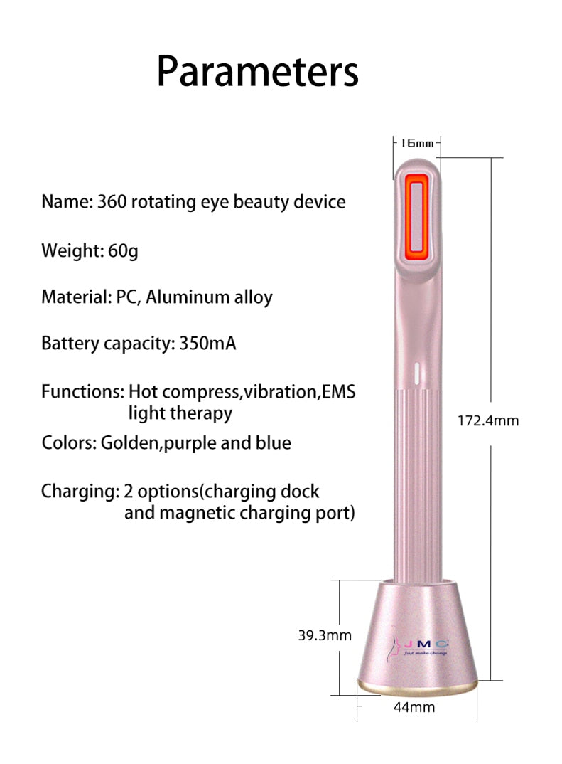 IGLOW Vibrating 4-in-1 LED MicroCurrent Face/Eye Beauty Wand