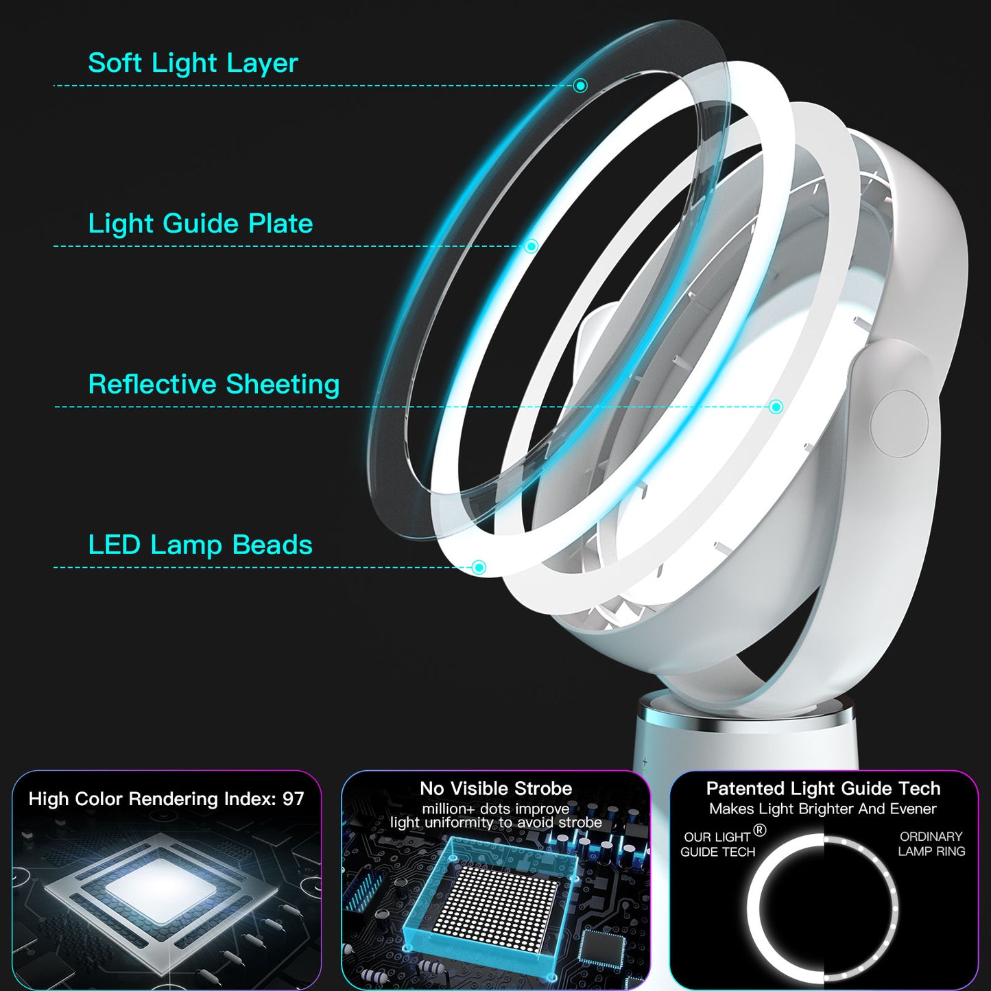 MILA Double Sided LED Makeup Mirror and Lamp