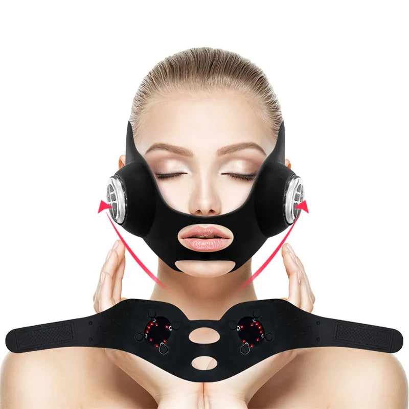 DERMAFIRM PRO EMS Microcurrent/LED Face Lifting Massager Band