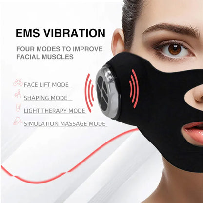 DERMAFIRM PRO EMS Microcurrent/LED Face Lifting Massager Band