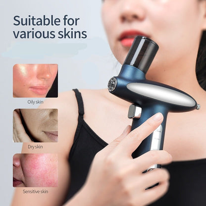 HYDRAGLOW Red & Blue LED Oxygen Skin Rejuvenator Nano Mist Airbrush Gun