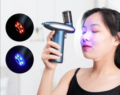 HYDRAGLOW Red & Blue LED Oxygen Skin Rejuvenator Nano Mist Airbrush Gun