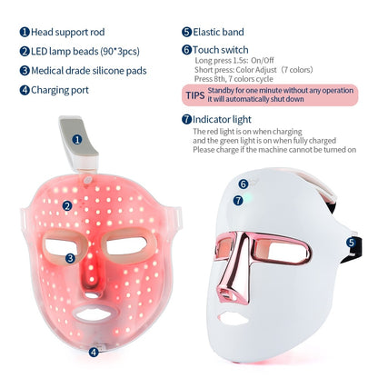 GLOWMAX SPA 270 Wireless 7 Color LED Mask