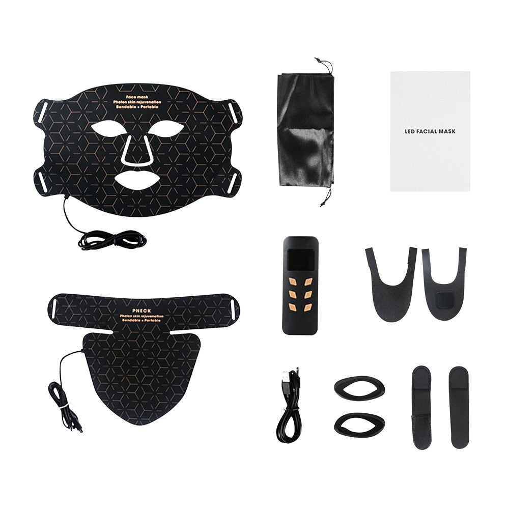 FLEXGLOW PRO Soft Silicone 4 Color/NIR LED Spa Mask