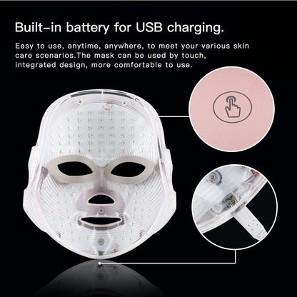 NUGLOW ROSE GOLD Smart Touch 7 Color LED Spa Mask