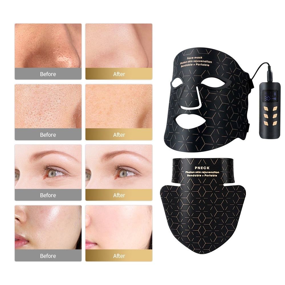 FLEXGLOW PRO Soft Silicone 4 Color/NIR LED Spa Mask