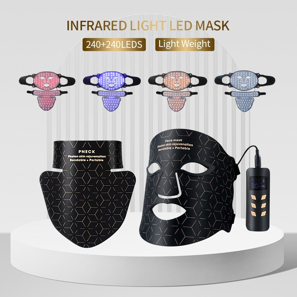 FLEXGLOW PRO Soft Silicone 4 Color/NIR LED Spa Mask