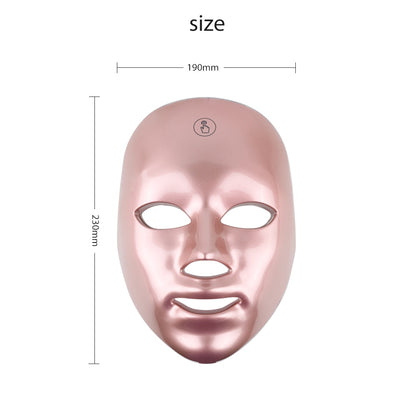 NUGLOW ROSE GOLD Smart Touch 7 Color LED Spa Mask