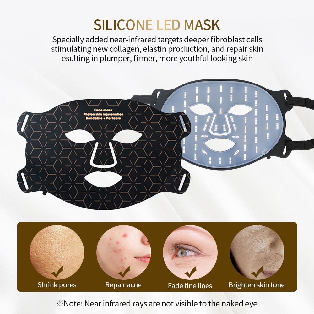 FLEXGLOW PRO Soft Silicone 4 Color/NIR LED Spa Mask