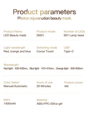 Load image into Gallery viewer, DERMAGLO PRO 3 Color LED Skin Rejuvenation Mask
