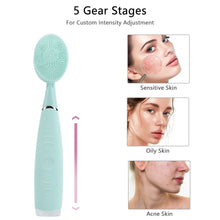 Load image into Gallery viewer, EVERGLOW WAND Facial Silicone Cleansing Brush
