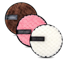 Load image into Gallery viewer, 3 Pcs Fiber Makeup Remover Pad Reusable Face Clean Sponge Cloth Towel Cosmetic Puff
