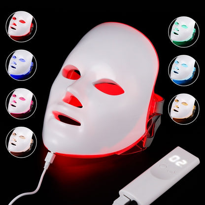 GLOPRO 7 Colors LED Rejuvenating White Opaque Face Mask