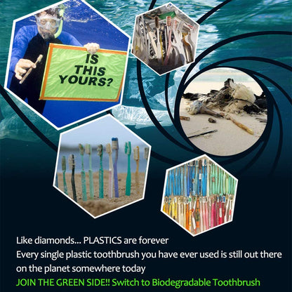 PUREGLOW Biodegradable Bamboo Toothbrush