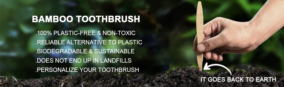 PUREGLOW Biodegradable Bamboo Toothbrush