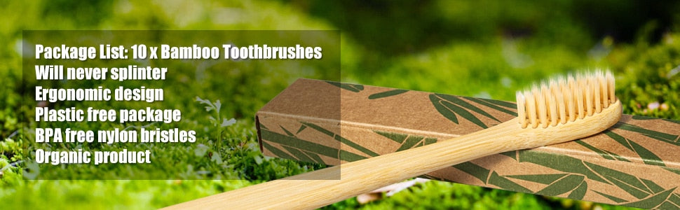 PUREGLOW Biodegradable Bamboo Toothbrush
