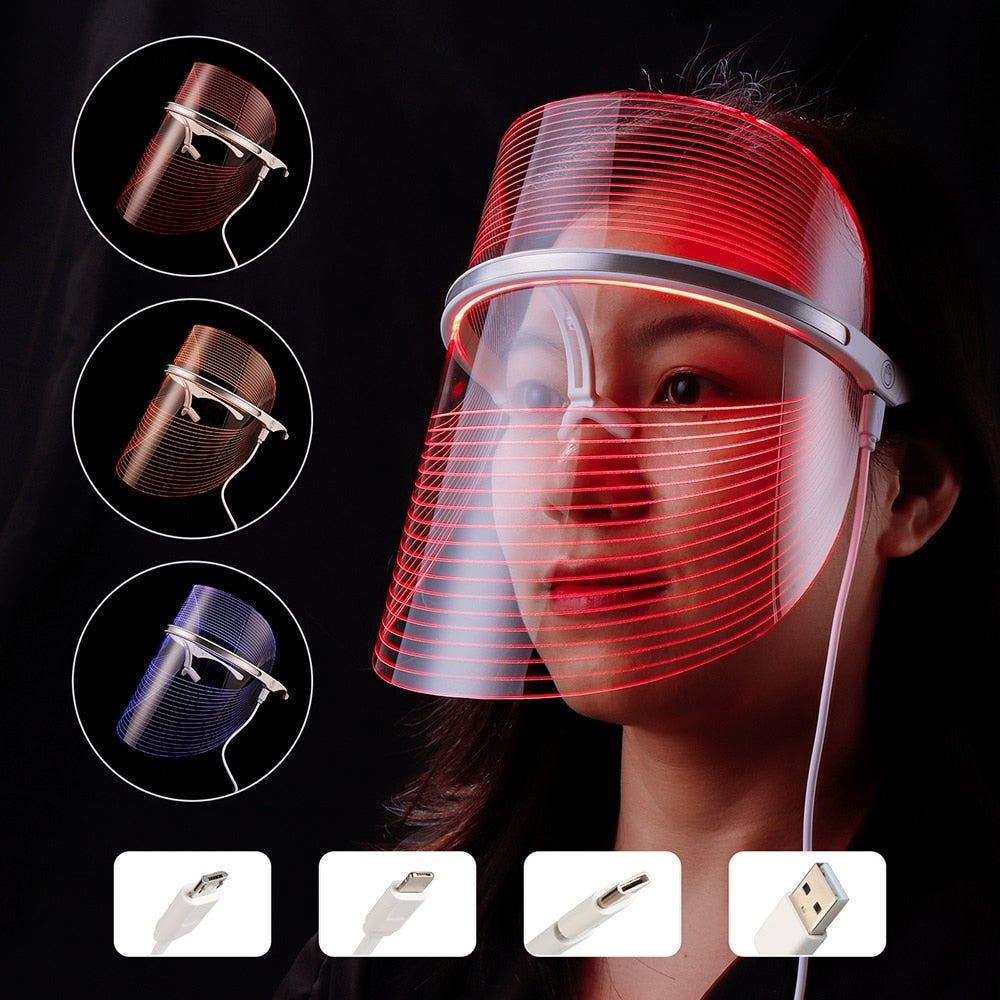 LITEGLOW 3 Color LED Rejuvenating Facial Mask