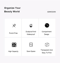 Load image into Gallery viewer, ZOE Wall Mounted No Drill Beauty Organizer
