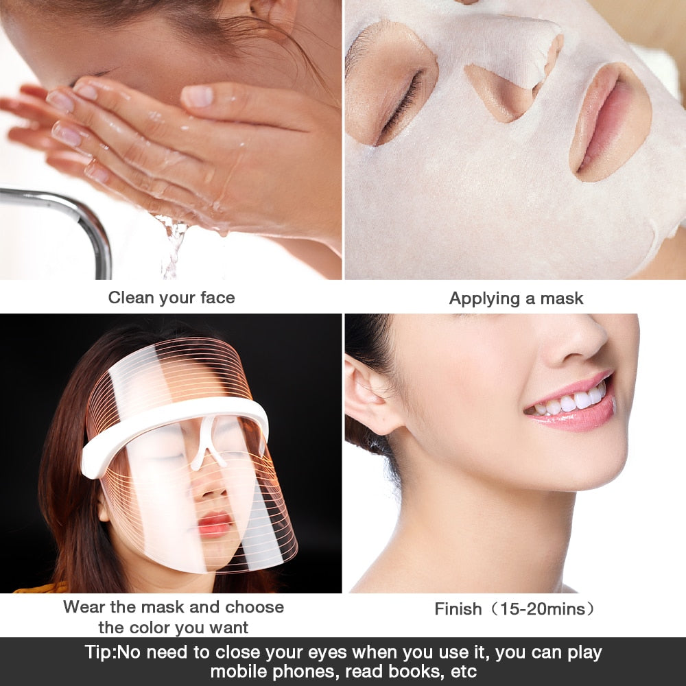 LITEGLOW 7 Colors LED Rejuvenation Face Mask