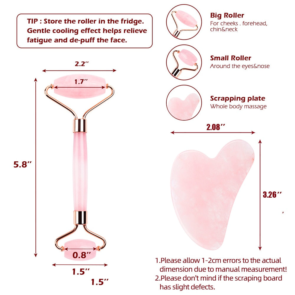 I'M SO GLOWY Skin Sculptor Duo Set - Gua Sha and Derma Roller
