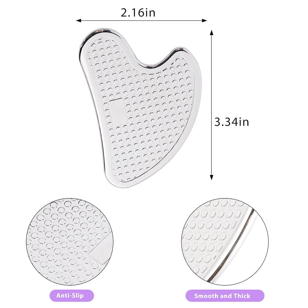 GLOWPRO Stainless Steel Gua Sha Beauty Tool