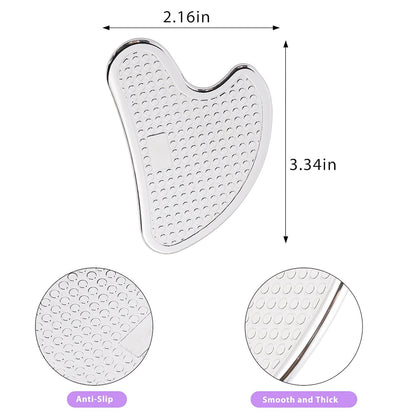 GLOWPRO Stainless Steel Gua Sha Beauty Tool