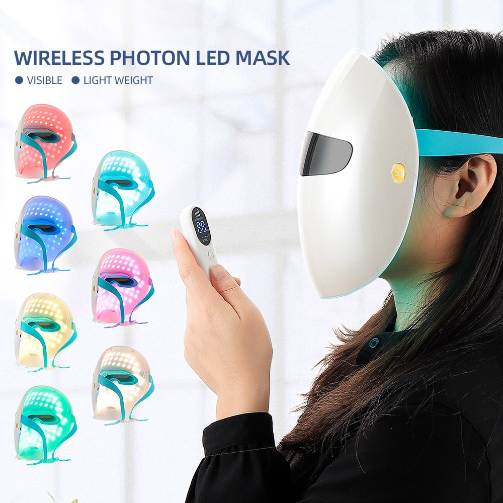 GLOWMAX Wireless 7 Color LED SPA Mask